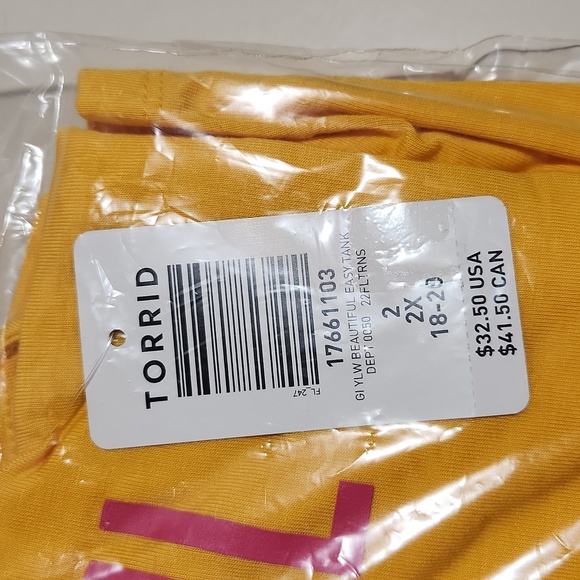 ❤NWT VINTAGE TORRID GRAPHIC SUPER SOFT BEAUTIFUL THINGS TANK SWIM COVER 2X - Picture 5 of 10